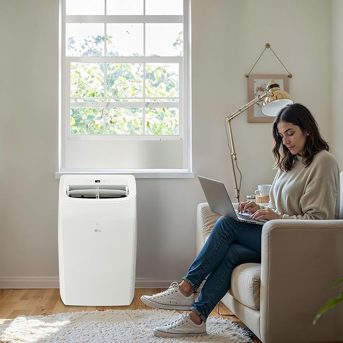 LG 8, 350 BTU / 12, 000 BTU Smart Portable Air Conditioner, Cools 350 Sq.Ft. - Image 2