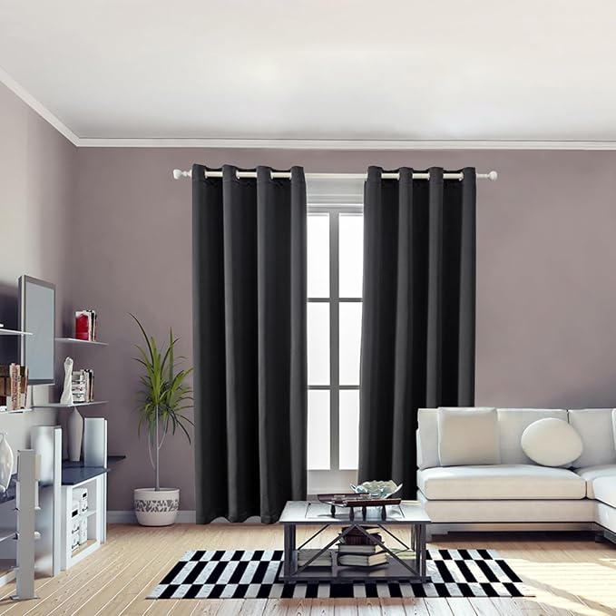 Anytime 100% Blackout Curtain 2 Panels Set, Thermal Insulated Window Drapes - Image 5