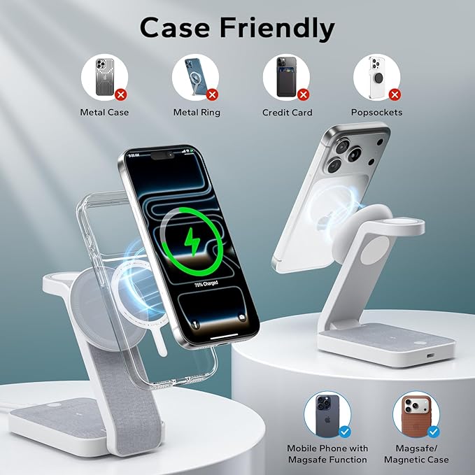 Eazpower 3 in 1 Foldable Wireless Travel Charging Station - Image 4