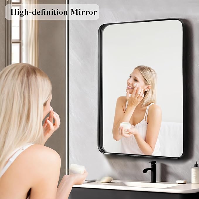 Fabuday Bathroom Mirror Over Sink 24x36 Black - Image 3
