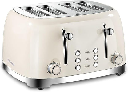 4 Slice Toaster Roter Mond Retro Stainless Steel by RoterMond