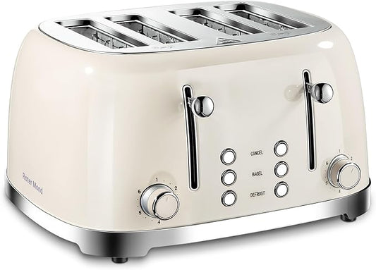 4 Slice Toaster Roter Mond Retro Stainless Steel by RoterMond