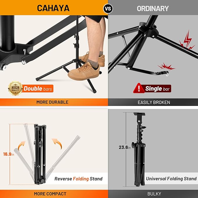 CAHAYA Projector Stand Tripod Foldable: 18.9 to 41 Inch Height Adjustable - Image 2