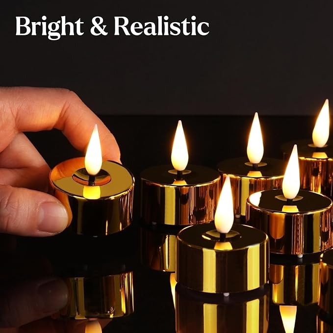 Eywamage Gold Christmas LED Tealights - Image 5