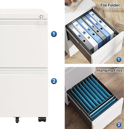 DEVAISE 2 Drawer Mobile File Cabinet - Image 4