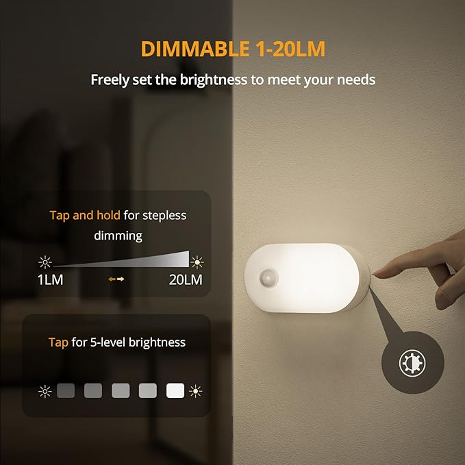 Lyridz Rechargeable Motion Sensor Night Light, Cool White LED Stick-on Closet - Image 5