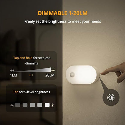 Lyridz Rechargeable Motion Sensor Night Light, Cool White LED Stick-on Closet - Image 5