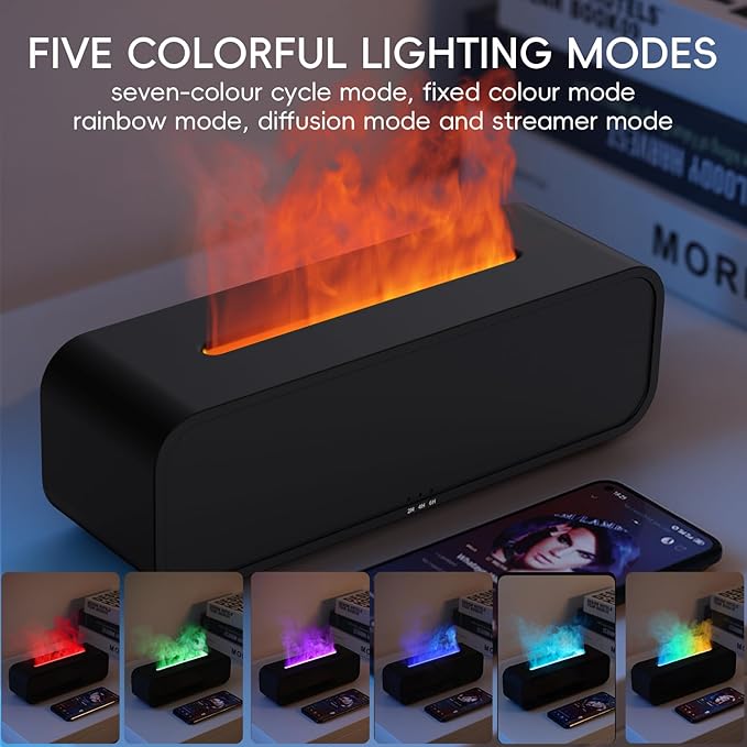 Essential Oil Diffuser, Music Sync Fire Flame Aromatherapy Diffuser, 250ml Cool - Image 3
