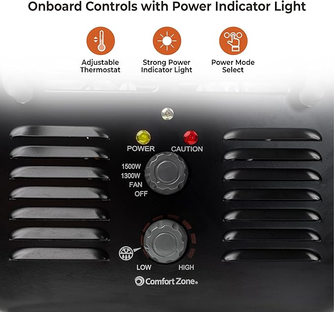 Comfort Zone Electric Portable Milkhouse Style Utility Space Heater - Image 3