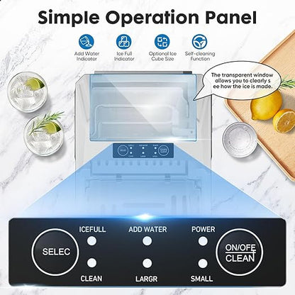 Sweetcrispy Countertop Ice Maker, Portable Ice Machine Self-Cleaning, 9 Cubes - Image 5