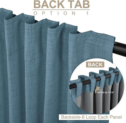 100% Blackout Shield Linen Blackout Curtains - Image 3