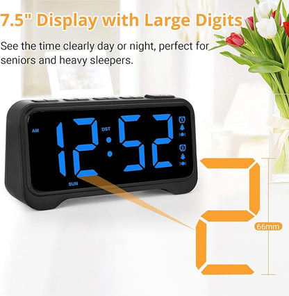 Loud Alarm Clock for Heavy Sleepers Adults, Vibrating Bed Shaker Alarm Clock - Image 2