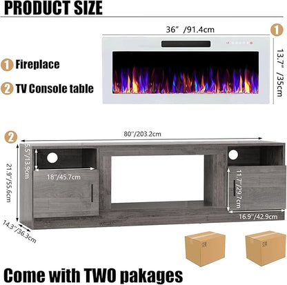 VITESSE TV Stand Fireplace - Image 2