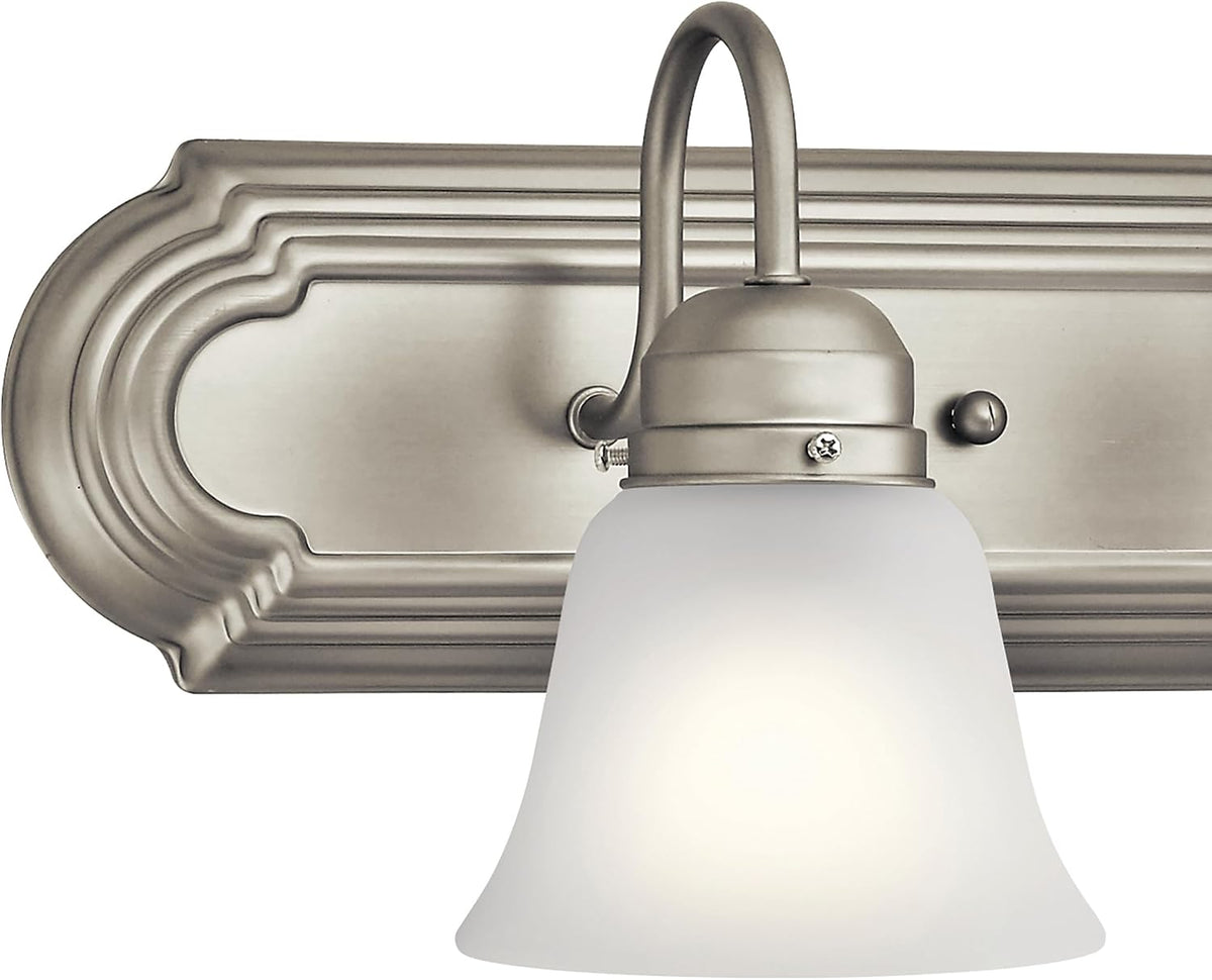 Kichler 3-Light Bathroom Vanity Light, Brushed Nickel