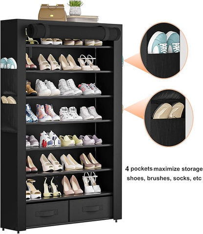 OYREL Tall Shoe Rack Dustproof Cabinet Large Capacity 8 Tier Shoe Organizer - Image 4