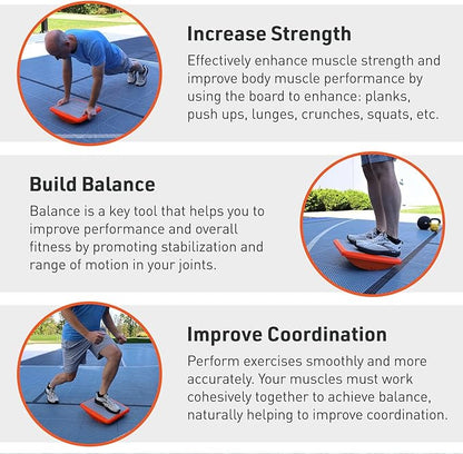 Body Sport Rocker Board for Balance Training, Standing Desk, Physical Therapy & - Image 5