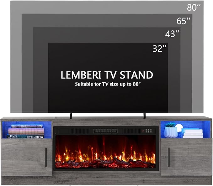 Lemberi Fireplace tv Stand - Image 7