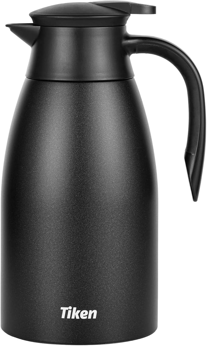 Tiken 68 Oz Thermal Coffee Carafe, Stainless Steel Insulated Vacuum Coffee - Image 9