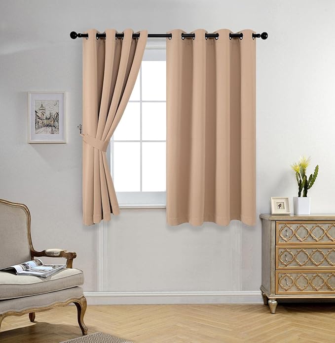 MIUCO Room Darkening Grommet Thermal Insulated Blackout Window Curtains Panels - Image 2