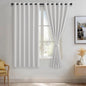 JIUZHEN Greyish White Blackout Curtains by JIUZHEN