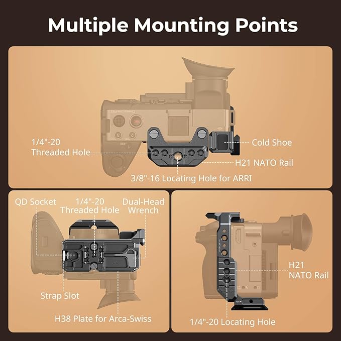 SmallRig Half Cage for Sony FX2, - Image 3