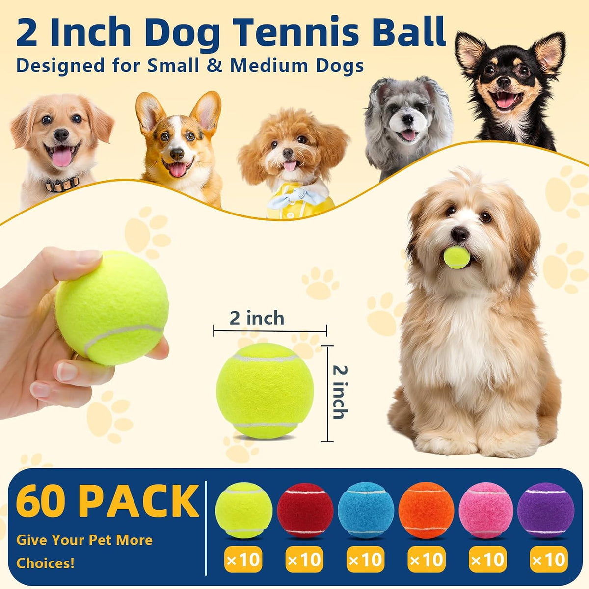 SHYUJAJIE Dog Balls, Tennis Balls for Dogs