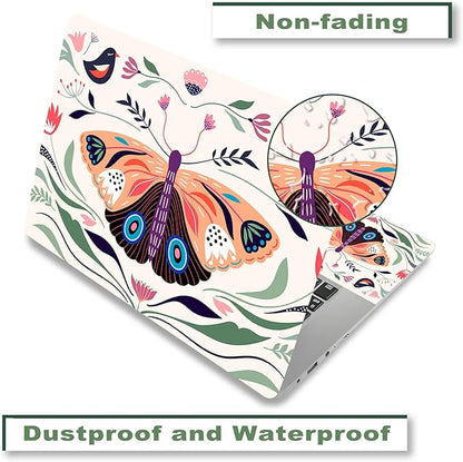 Laptop Skin Sticker Decal, Waterproof Removable, Butterfly Birds - Image 4