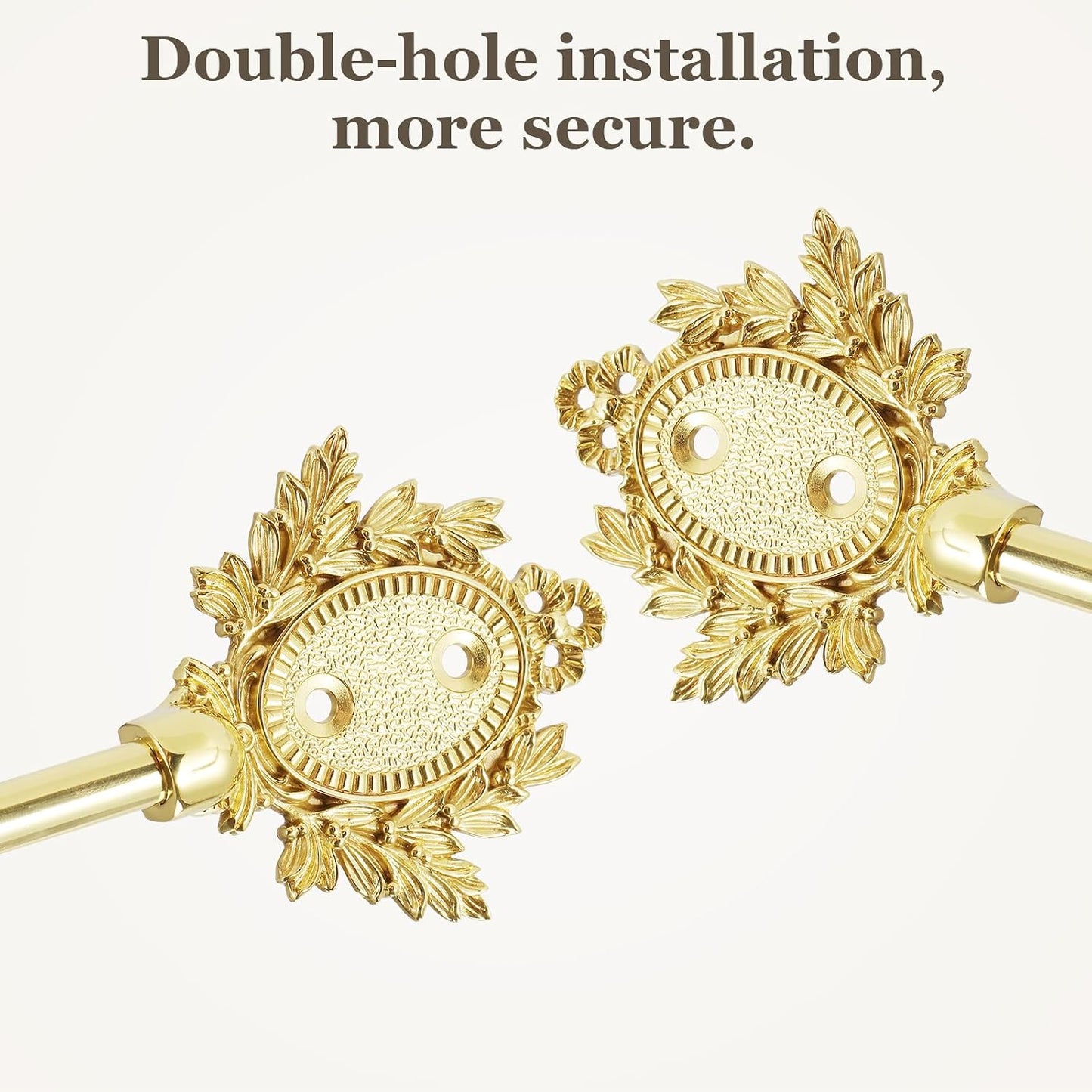 2 Pcs Vintage Heavy Duty Gold Brass Bird Head Curtain Tiebacks, Wall Mounted Handcrafted Animal Sculpture Curtain Holdbacks, Decorative Curtain Hooks for Living Room、 Bedroom and Home Office
