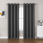 CUCRAF Dark Grey Blackout Curtains 108 inch Length, Thermal Insulated Room by CUCRAF