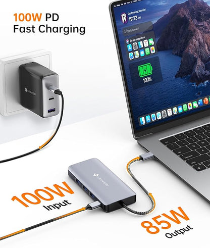USB C Docking Station, NOVOO Triple Display Type C Hub Dual Monitor HDMI - Image 4