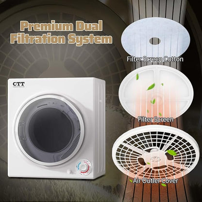 CTT Portable Clothes Dryer 3.5 cu.ft, 110V Laundry Dryer - Image 5