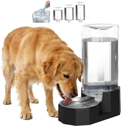 Sfozstra Large Dog Water Dispenser: 9L Gravity Black Gravity Water Feeder by Sfozstra