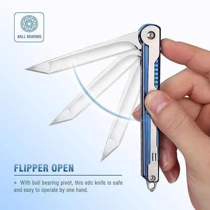 EDC Pocket Knife for Womens, Tanto Folding Knives - Image 4