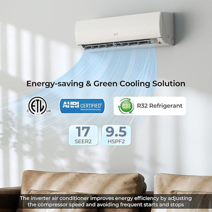 COSTWAY 23000 BTU Mini Split Air Conditioner, 208/230V 17 SEER2 Wifi Enabled - Image 6