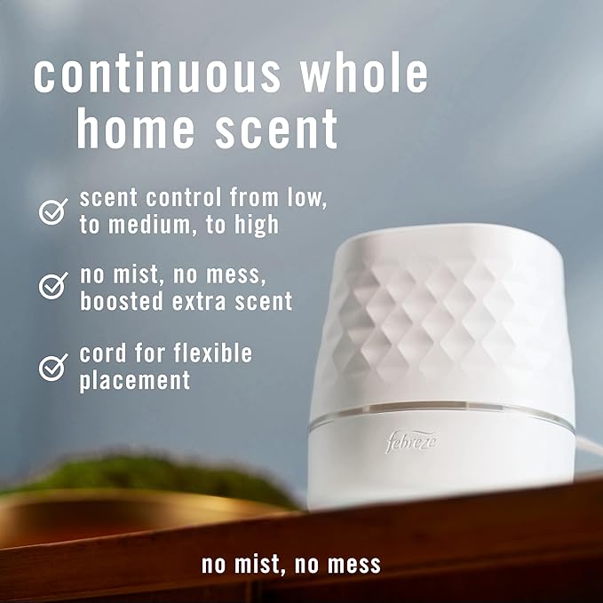 Febreze Plug Scent Booster in White, Continuous Scent Device Oil Diffuser - Image 3