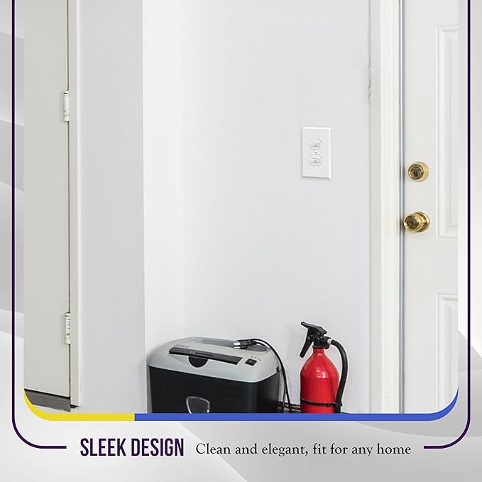 ENERLITES Mid-Size Duplex Receptacle Outlet Wall Plate, Electrical Outlet - Image 7