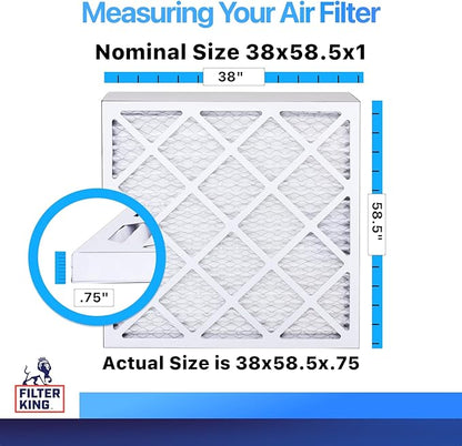 Filter King 38x58.5x1 Air Filter | 4-PACK | MERV 8 HVAC Pleated A/C Furnace - Image 2