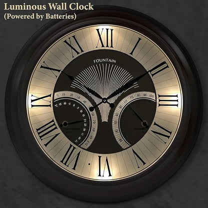 FOUNTAIN DESIGNS 24" Jameson in/Outdoor Lighted Clock, Self-Illuminated - Image 4