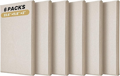 6 PCS Acoustic Panels, Large Soundproof Wall Panels, Professional Fiberglass - Image 9
