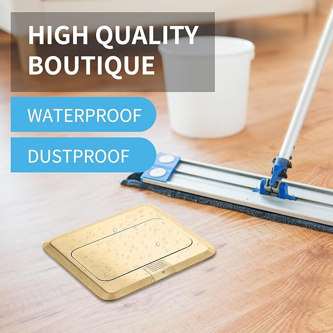 Vagueior Recessed Floor Electrical Outlet Kit, Waterproof Electrical Outlet - Image 6