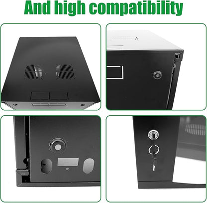 9U Server Cabinet Wall Mount Rack Enclosure - Image 6