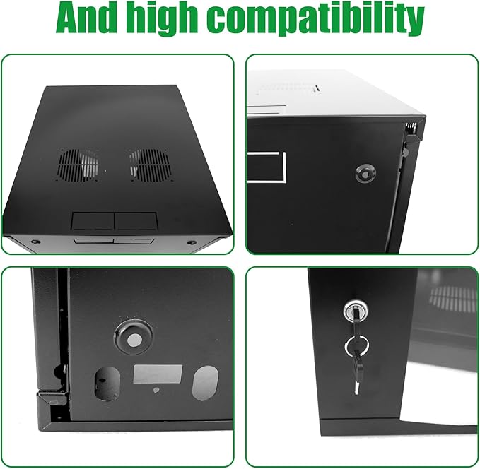 18U Server Cabinet Wall Mount Rack Enclosure - Image 6