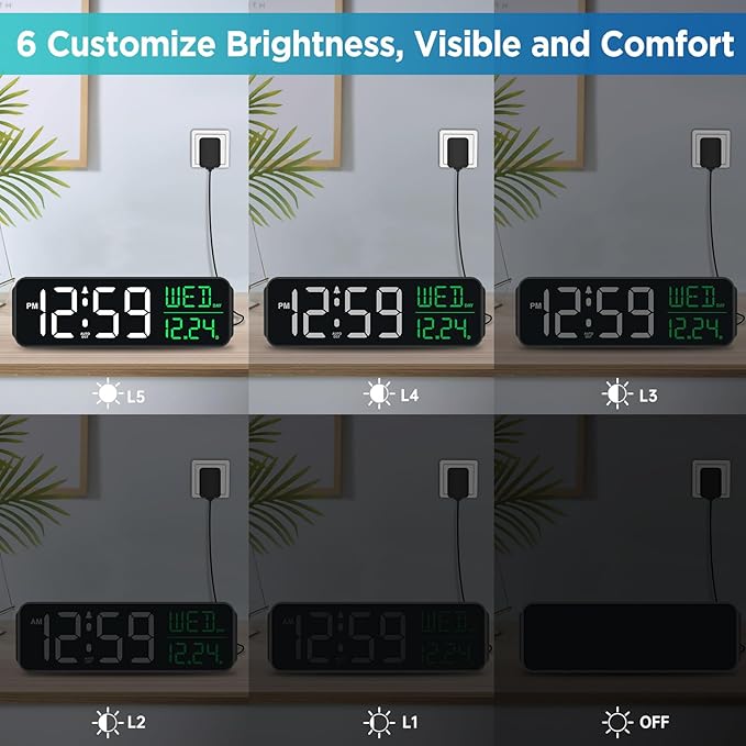 Peakeep Large Display Digital Alarm Clock - Image 3