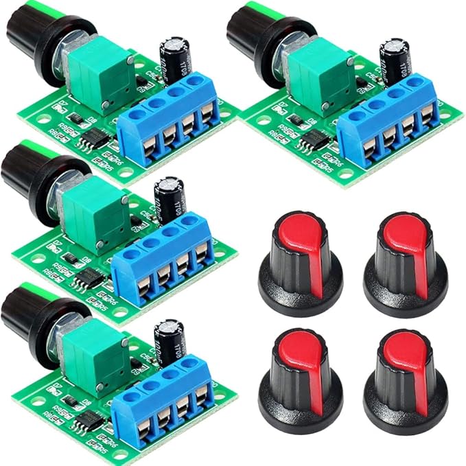 Gebildet 4pcs PWM Low Voltage Motor Speed Controller DC 1.8V/3V/5V/6V/12V 2A by Gebildet