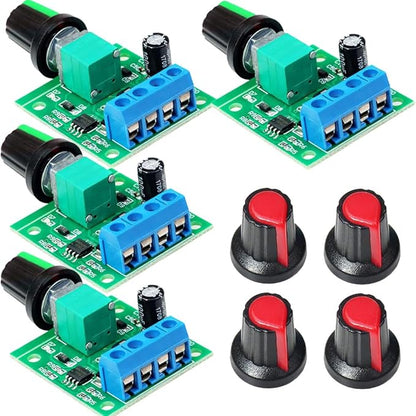 Gebildet 4pcs PWM Low Voltage Motor Speed Controller DC 1.8V/3V/5V/6V/12V 2A by Gebildet