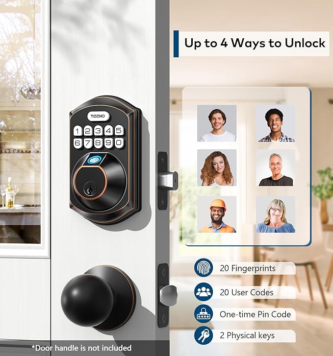 TEEHO TE002 Fingerprint Door Lock - Image 2
