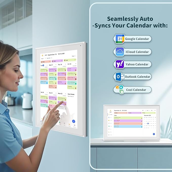 Canupdog 15.6 Inch Digital Calendar, Electronic Planner & Chore Chart - Image 2