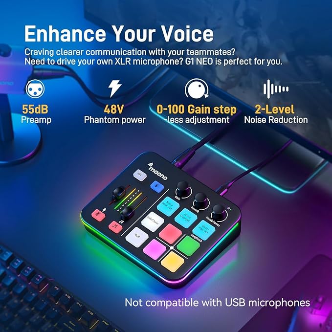 MAONO Gaming Audio Mixer, Audio Interface - Image 2