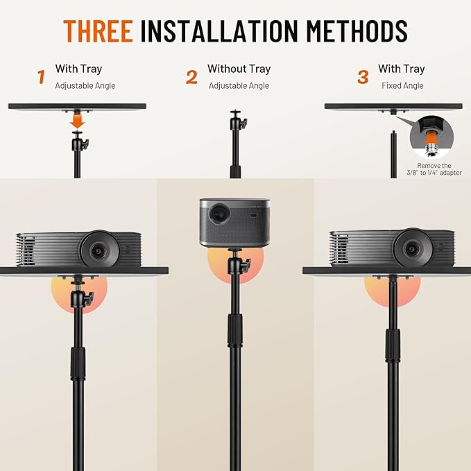 CAHAYA Projector Tripod Adjustable Height: 35.4to 51.2In Foldable Heavy Duty - Image 7