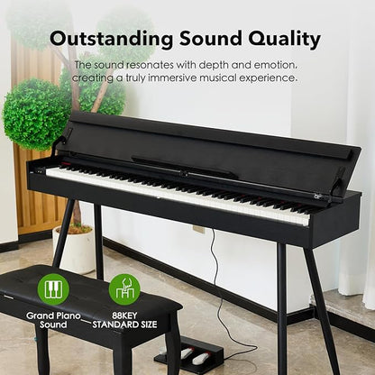 KUMENG Digital Piano 88 Key Weighted Keyboard, Full-Size Desk Progressive - Image 2